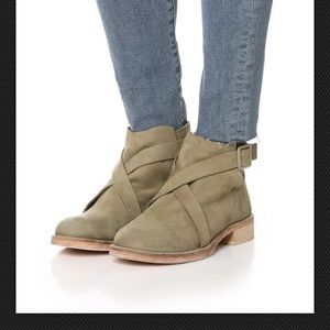 Free People Las Palmas Ankle Bootie  Green 38/8